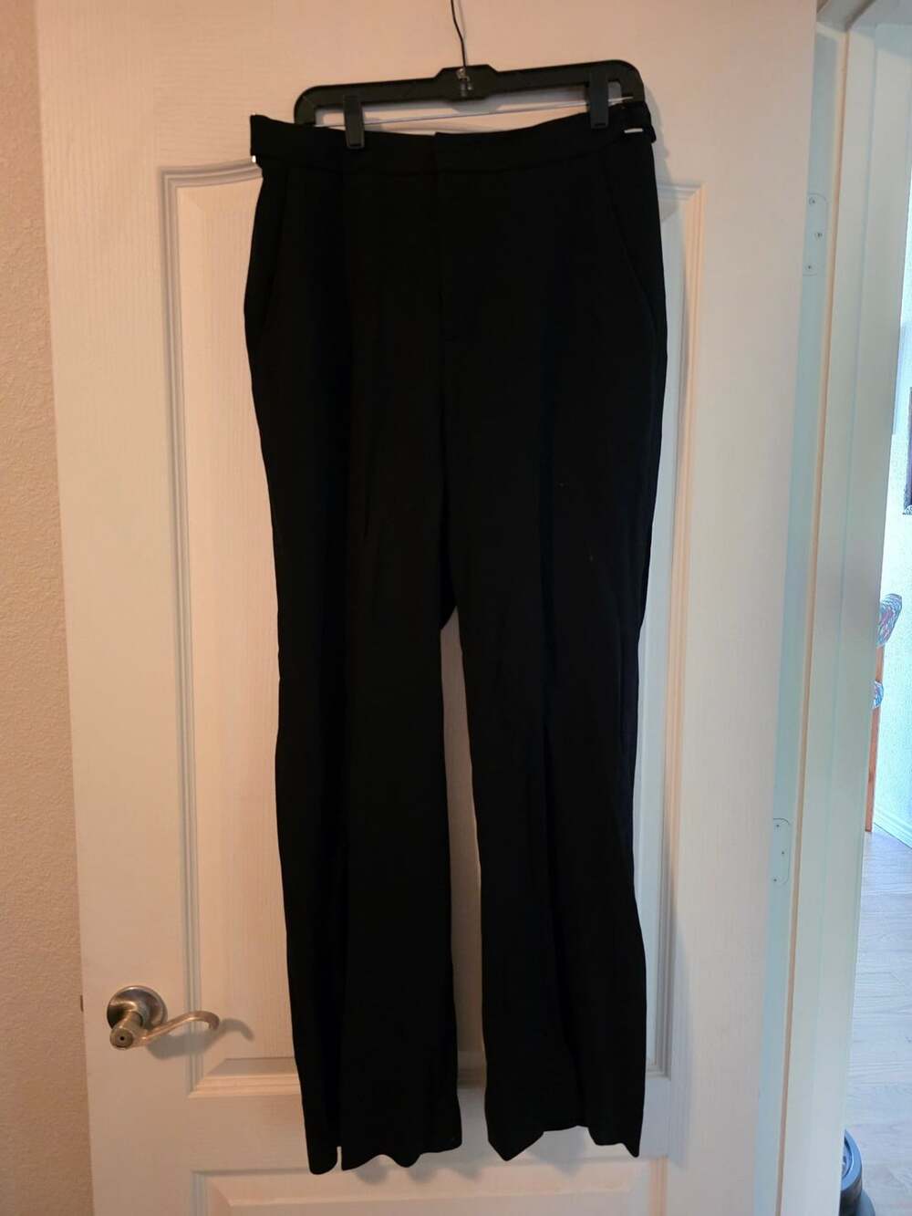 Rachel Roy Dress Pants Size 10 Black High Rise Wide Leg Trousers